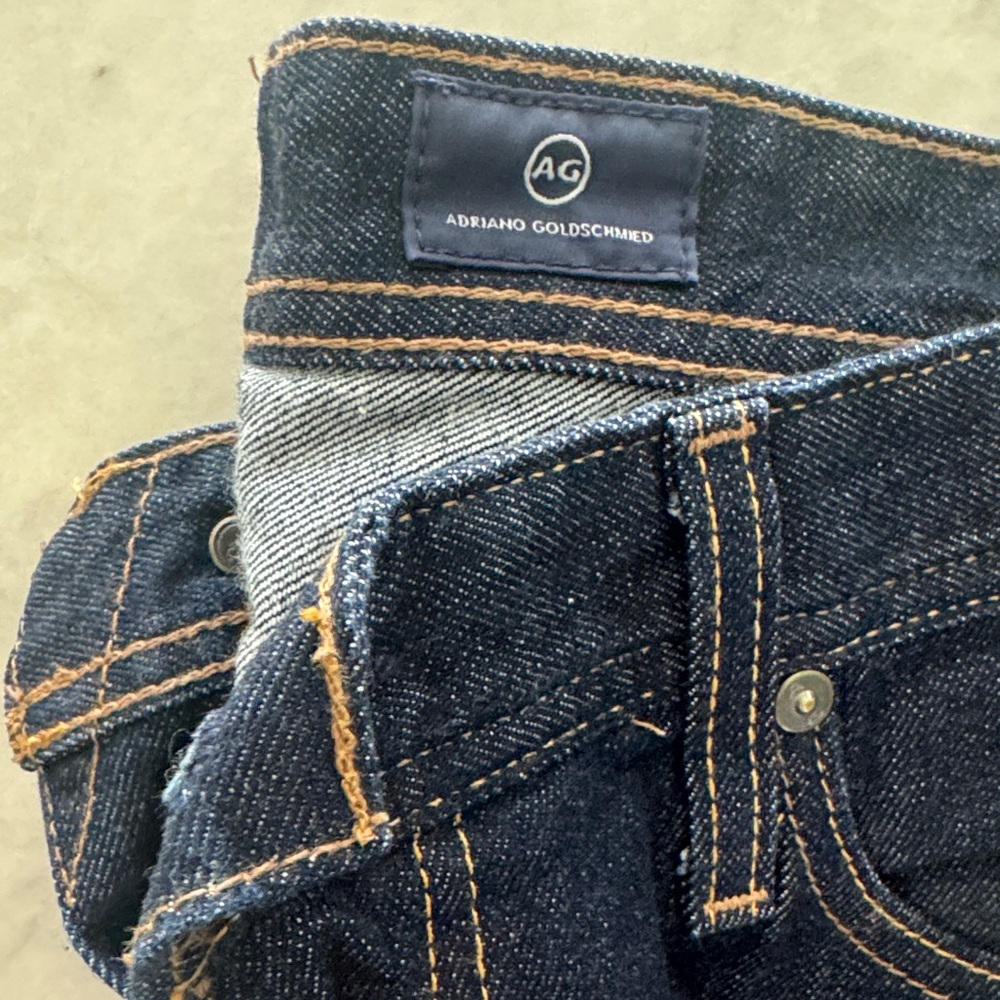AG Adriano Goldschmied Men's Dark Indigo Jeans. Everett 32/32 Slim Straight